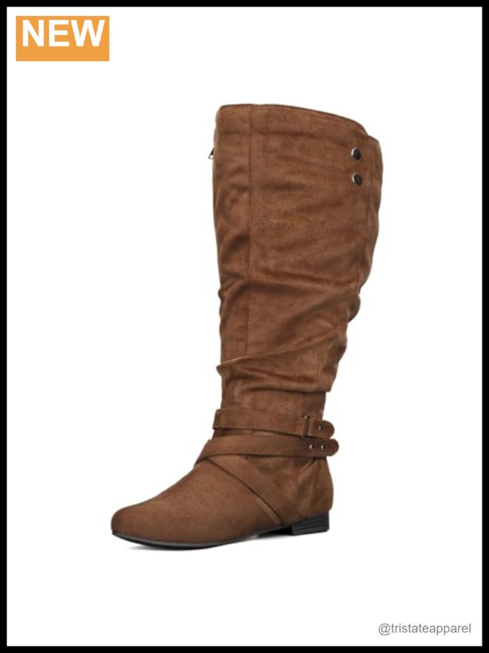 Women's Wide Calf Knee High Slouchy Boots - Side Zipper